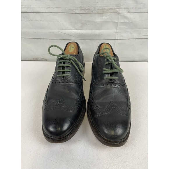 Cole Haan Navy Leather Wingtip Oxford Dress Work Shoe Sz 8.5 M C11756 - Picture 2 of 10